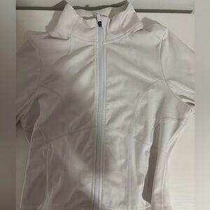 Women's White Fabletics Zip Up